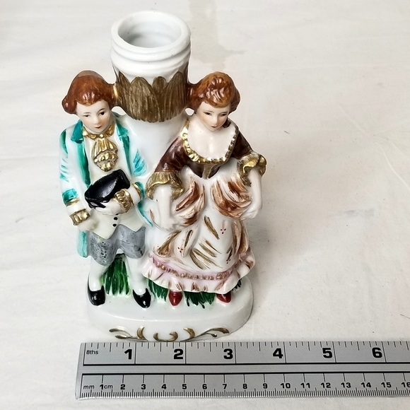 2 Vintage Beautiful Victorian Handpainted Del Coronado Porcelain Candle Holders main image 1